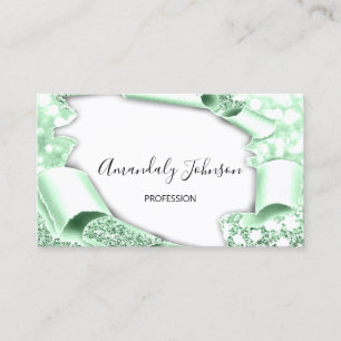 Tarjeta De Visita Mint Green Planner de evento de maquillaje de Purp