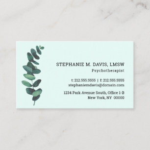 Tarjeta de visita Mint Greenery