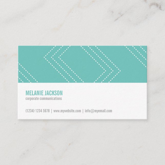 Tarjeta De Visita Mint minimalist modern simple feminine chic card (Anverso)