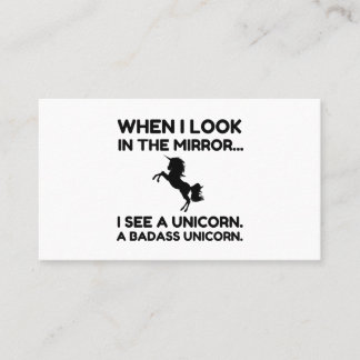TARJETA DE VISITA MIRA QUE VEO UN UNICORN DE BADASS