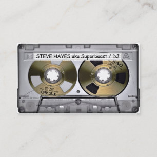 Tarjeta De Visita Mirada de la cinta de casete de música del vintag