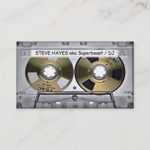 Tarjeta De Visita Mirada de la cinta de casete de música del vintag