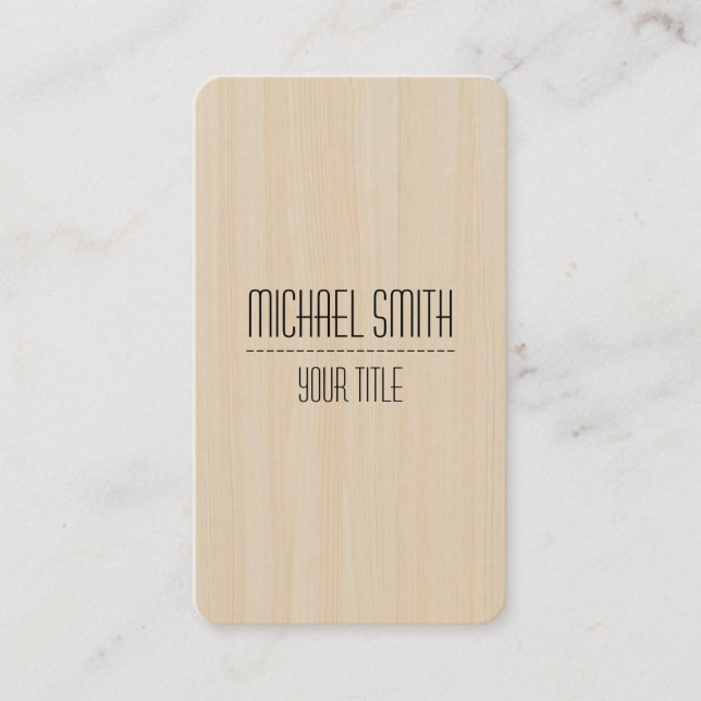 Tarjeta De Visita Mirada de madera profesional #8 del grano (Anverso)