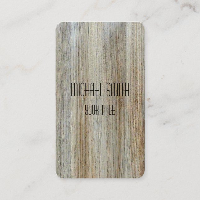 Tarjeta De Visita Mirada de madera profesional #9 del grano (Anverso)