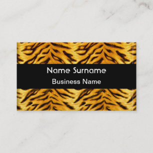 Tarjeta De Visita Mirada de tigre negro amarillo
