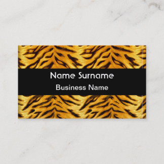 Tarjeta De Visita Mirada de tigre negro amarillo
