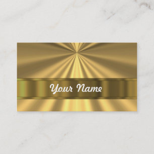 Tarjeta De Visita Mirada metálica del oro