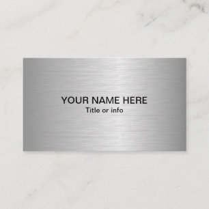 Tarjeta De Visita Mirada metálica moderna simple