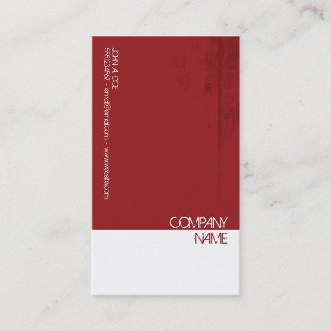 Tarjeta De Visita Mirada roja del Grunge (Anverso)