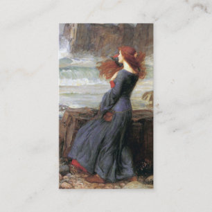 Tarjeta De Visita Miranda - la tempestad - John William Waterhouse
