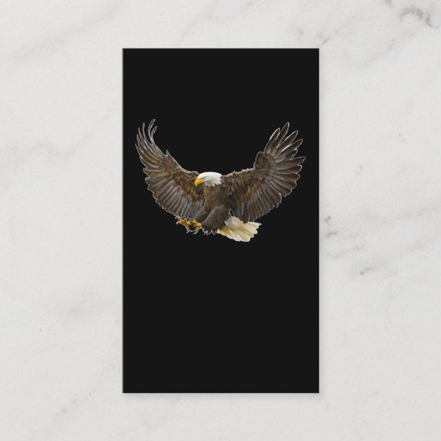 Tarjeta De Visita Mirando de pájaros del águila calva (Anverso)