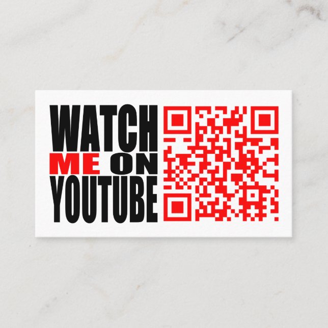 Tarjeta De Visita Míreme en YouTube los | modernos (oscuro) (Anverso)