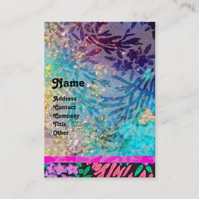 Tarjeta De Visita MÍRTEL MÍGICO MONOGRAMA Sparkling Reflecciones per (Anverso)
