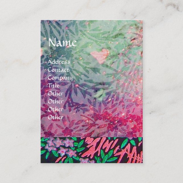 Tarjeta De Visita MÍRTILES MÁGICOS / Reflexiones de oro espumoso (Anverso)