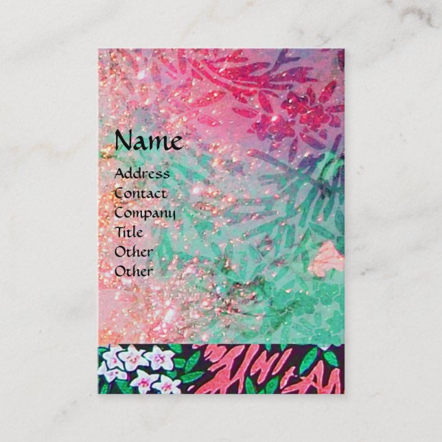 Tarjeta De Visita MÍRTILES MÁGICOS / Reflexiones de oro espumoso (Anverso)