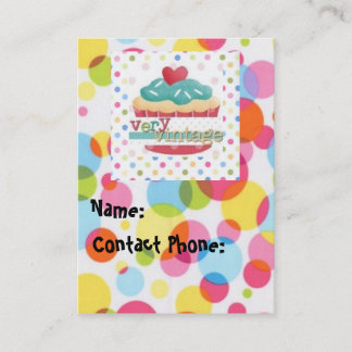 Tarjeta De Visita Mismo vintage