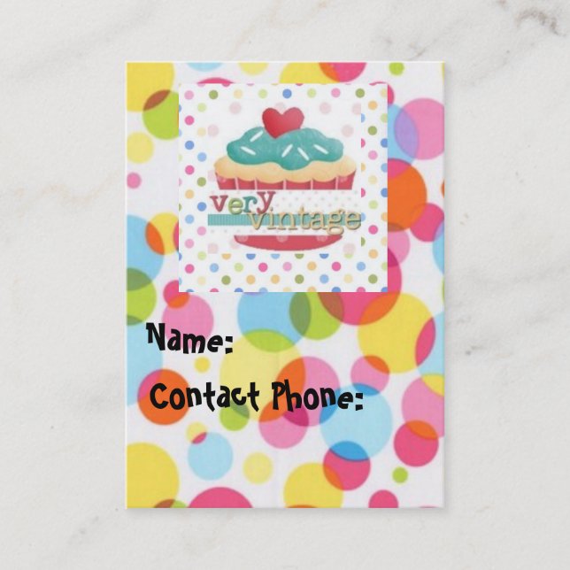 Tarjeta De Visita Mismo vintage (Anverso)