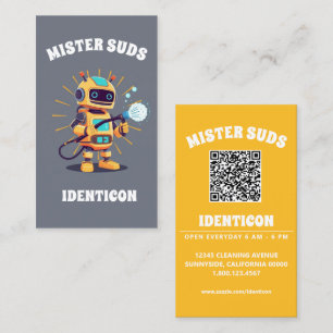 Tarjeta De Visita MISTER SUDS LAVADO con código QR