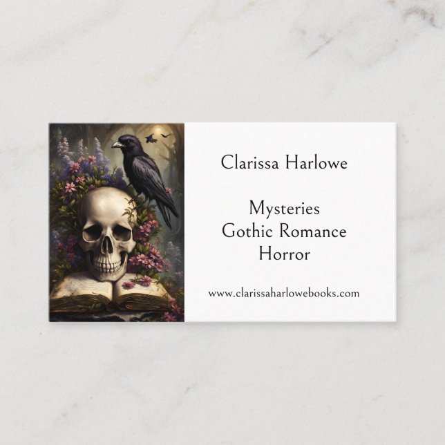 Tarjeta De Visita Misterio Horror Escritor Gótico (Anverso)