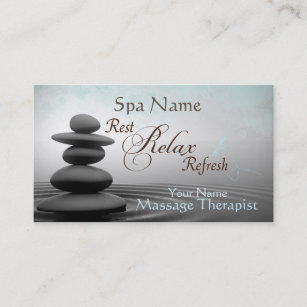 Tarjeta de visita mística del terapeuta del masaje