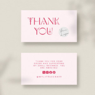 Tarjeta De Visita Mística Rosa Gracias A La Marca De Pequeñas Empres