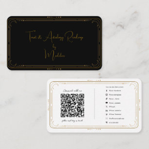 Tarjeta De Visita Místico Tarot Reader Conexión de medios sociales Q