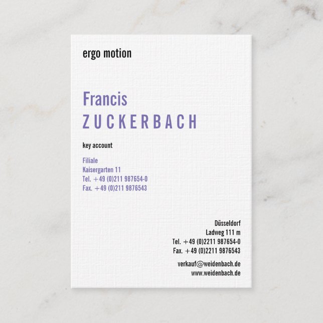 Tarjeta De Visita Mit Monograma Hochformat (Anverso)