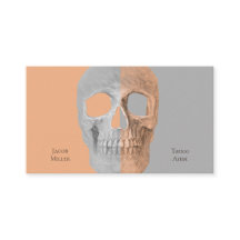 Mitad Skull Gótico Cara Tatuaje Gris