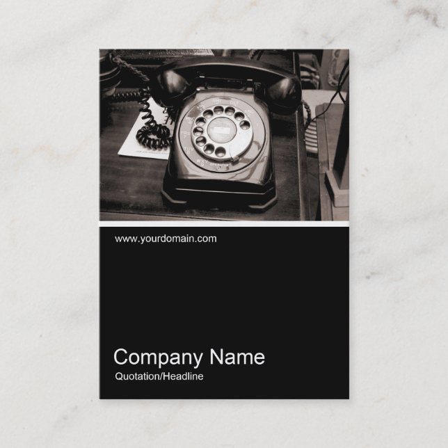 Tarjeta De Visita Mitad y media foto 041 - Teléfono antiguo (Anverso)