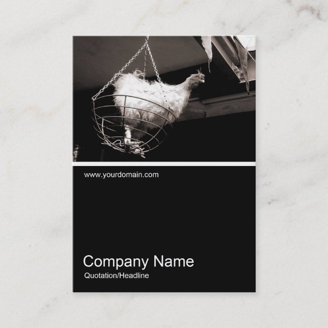 Tarjeta De Visita Mitad y media foto 044 - Pollo en la canasta (Anverso)