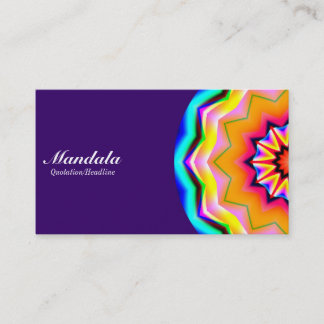 Tarjeta De Visita Mitala Mandala 01 - Morado profundo 330066