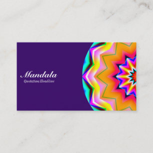 Tarjeta De Visita Mitala Mandala 02 - Púrpura Profundo 330066