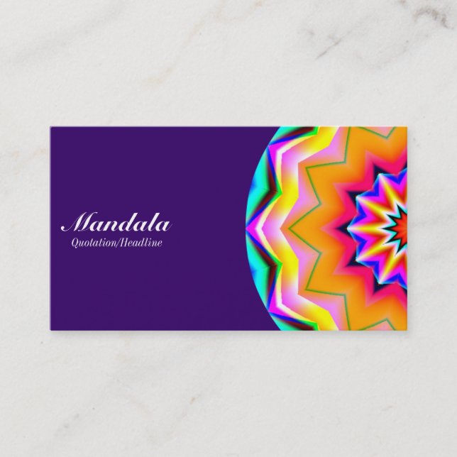 Tarjeta De Visita Mitala Mandala 02 - Púrpura Profundo 330066 (Anverso)