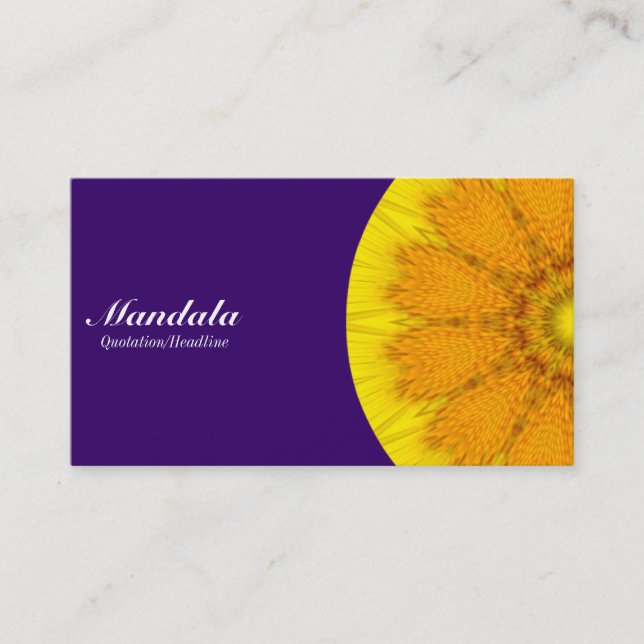 Tarjeta De Visita Mitala Mandala 04 - Púrpura profundo (Anverso)