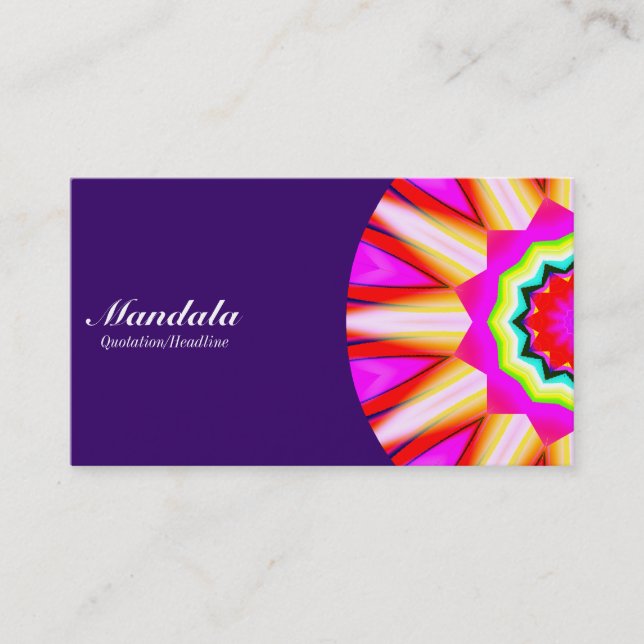 Tarjeta De Visita Mitala Mandala 05 - Púrpura Profundo 330066 (Anverso)