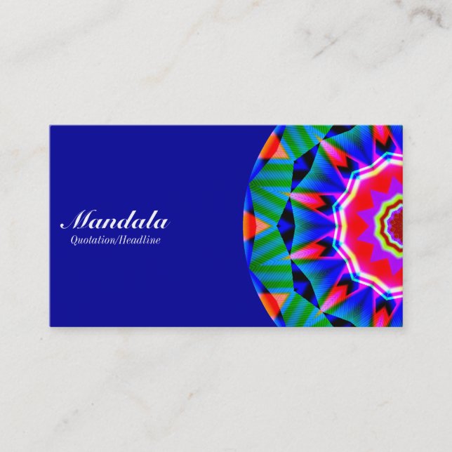 Tarjeta De Visita Mitala Mandala 08 - Azul 000099 (Anverso)