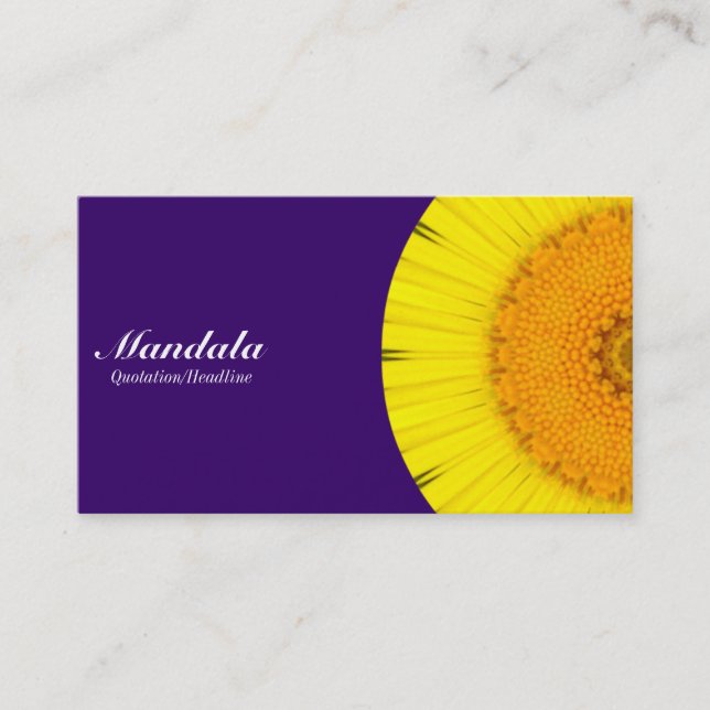 Tarjeta De Visita Mitala Mandala 09 - Morado profundo 330066 (Anverso)