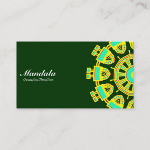 Tarjeta De Visita Mitala Mandala 110714(1) - Verde oscuro