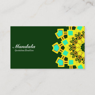 Tarjeta De Visita Mitala Mandala 110714(5) - Verde oscuro