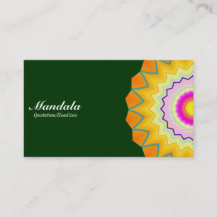 Tarjeta De Visita Mitala Mandala 260614(2) - Verde oscuro