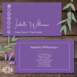 Tarjeta De Visita Mítico Ametista Chakras Reiki Meditación Yoga