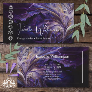 Tarjeta De Visita Mítico Ametista Chakras Reiki Meditación Yoga