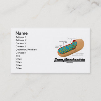 Tarjeta De Visita Mitocondrias del equipo (energía de la célula de