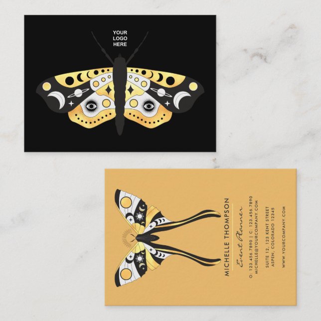 Tarjeta De Visita Mitos de oro celestiales místicos (Anverso / Reverso)