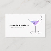 Mixólogo de cócteles minimalistas púrpuros