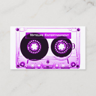 Tarjeta De Visita Mixtape púrpura eléctrico