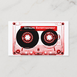 Tarjeta De Visita Mixtape rojo