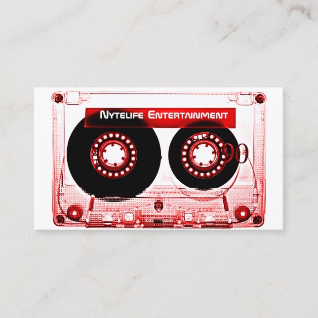 Tarjeta De Visita Mixtape rojo (Anverso)