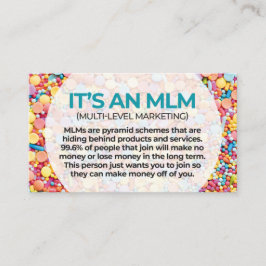 Tarjeta De Visita MLMs es esquemas de pirámide -