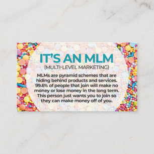 Tarjeta De Visita MLMs es esquemas de pirámide -